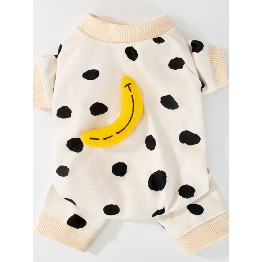 Printed Pet Jumpsuit Dot Banana / XS Apparel and Accessories