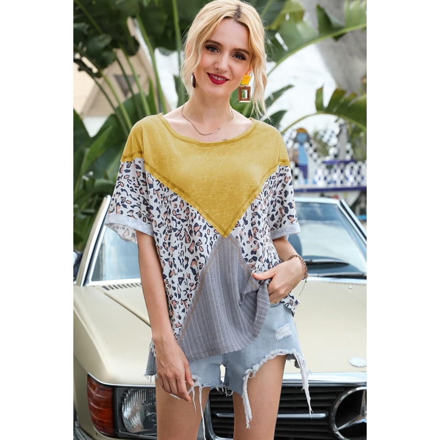 Printed Round Neck Short Sleeve Tee