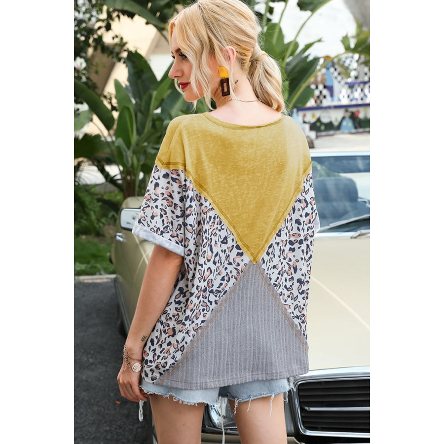 Printed Round Neck Short Sleeve Tee