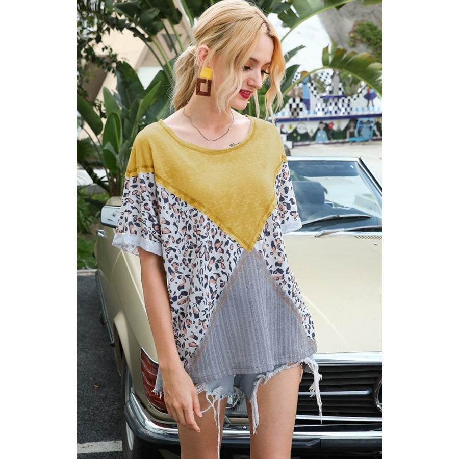 Printed Round Neck Short Sleeve Tee