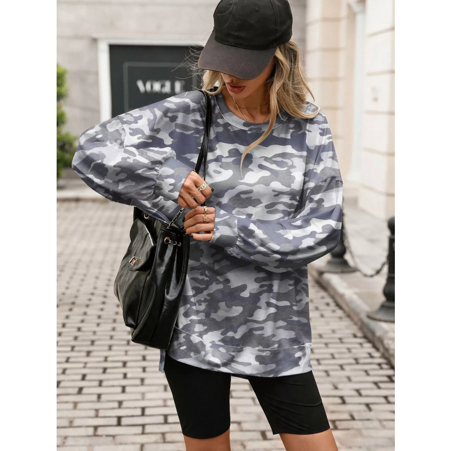 Printed Round Neck Sweatshirt Apparel and Accessories