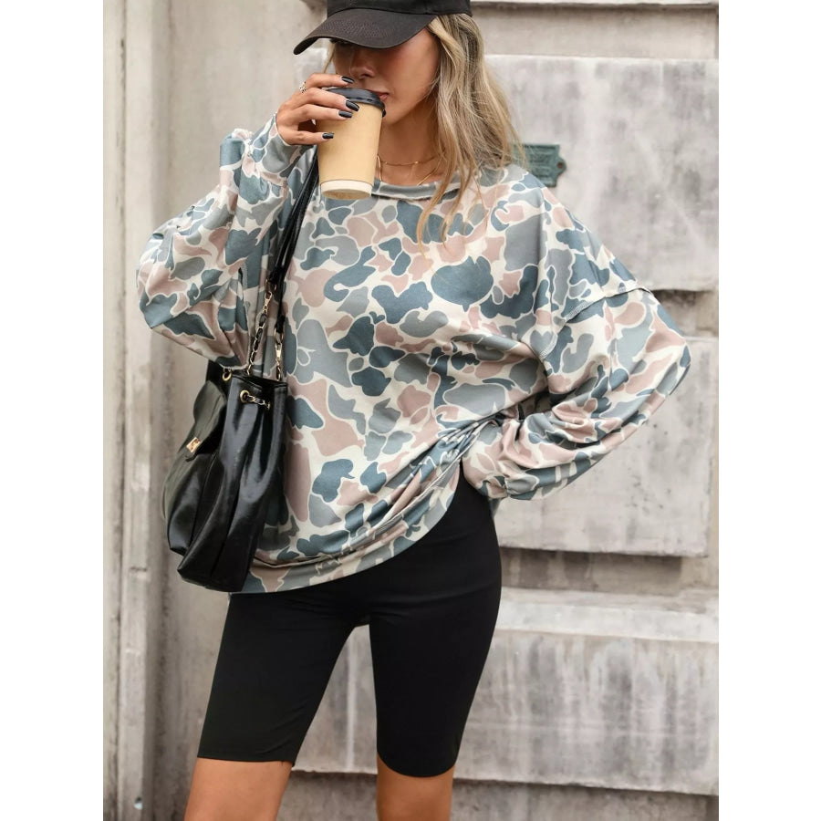 Printed Round Neck Sweatshirt Apparel and Accessories