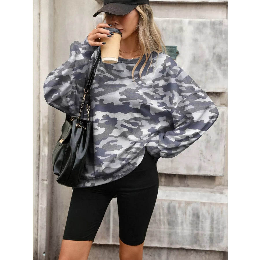 Printed Round Neck Sweatshirt Apparel and Accessories