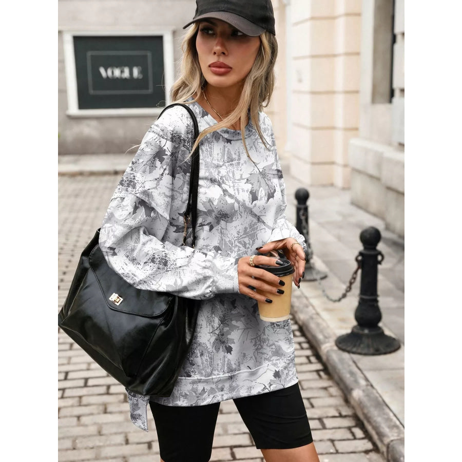 Printed Round Neck Sweatshirt Apparel and Accessories