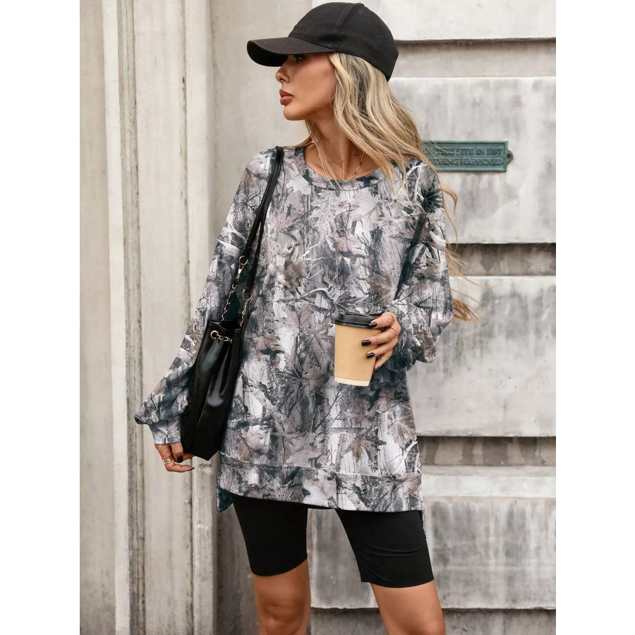 Printed Round Neck Sweatshirt Apparel and Accessories