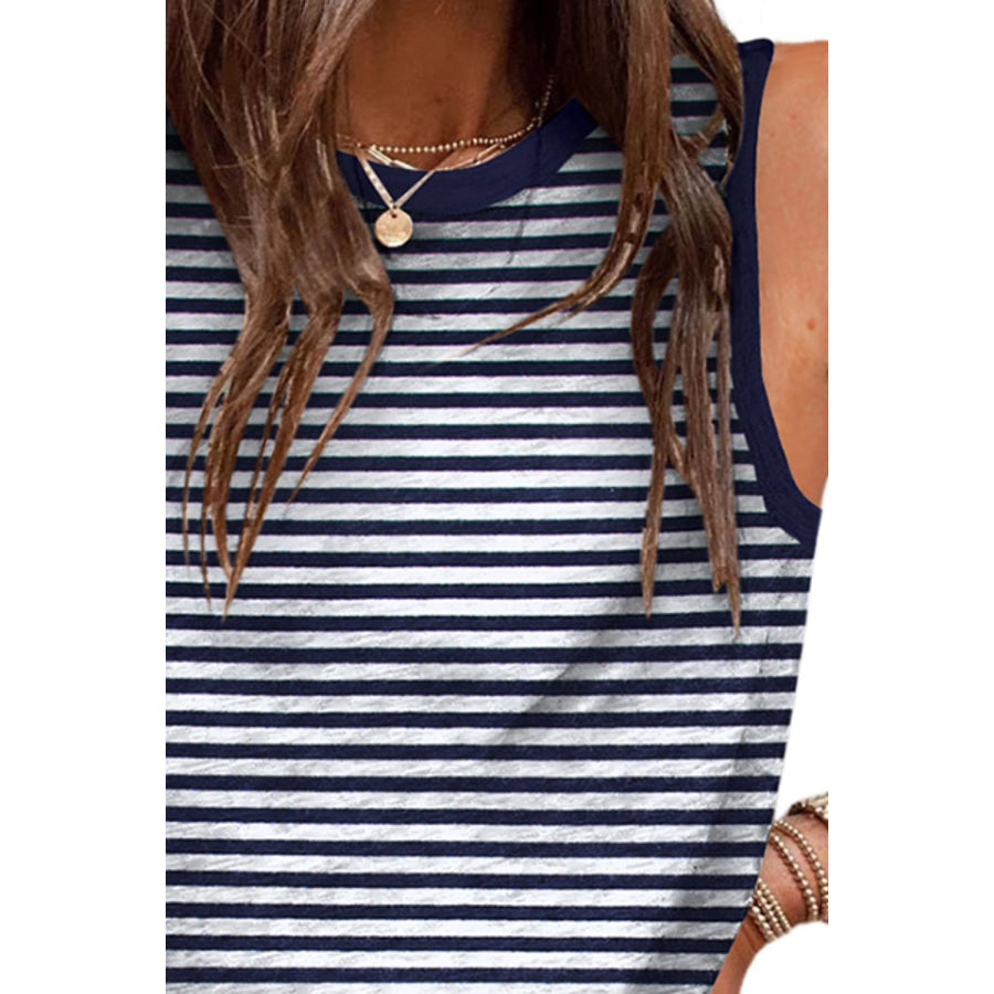 Printed Round Neck Tank Apparel and Accessories