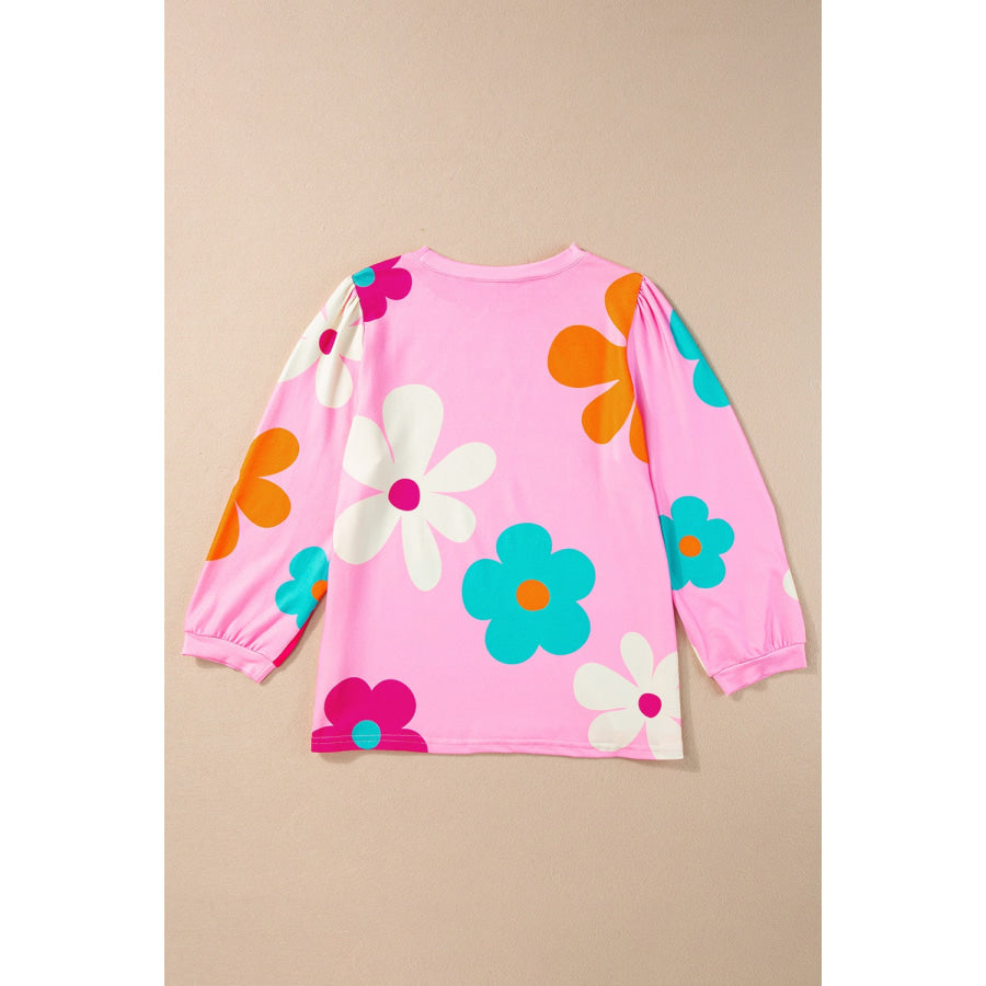 Printed Round Neck Top Apparel and Accessories