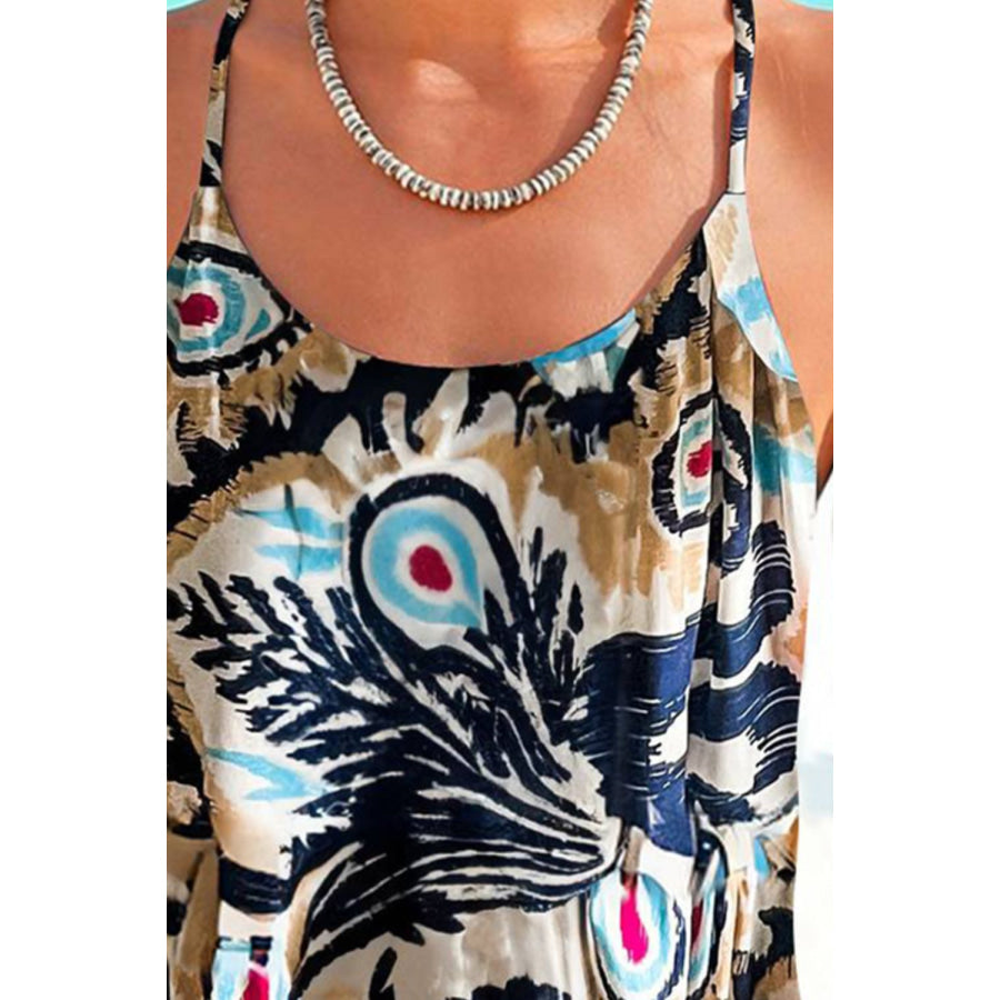 Printed Scoop Neck Cami Multicolor / S Apparel and Accessories