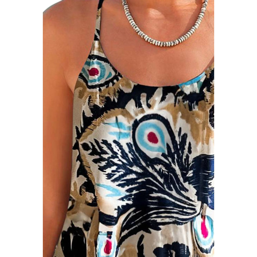 Printed Scoop Neck Cami Apparel and Accessories