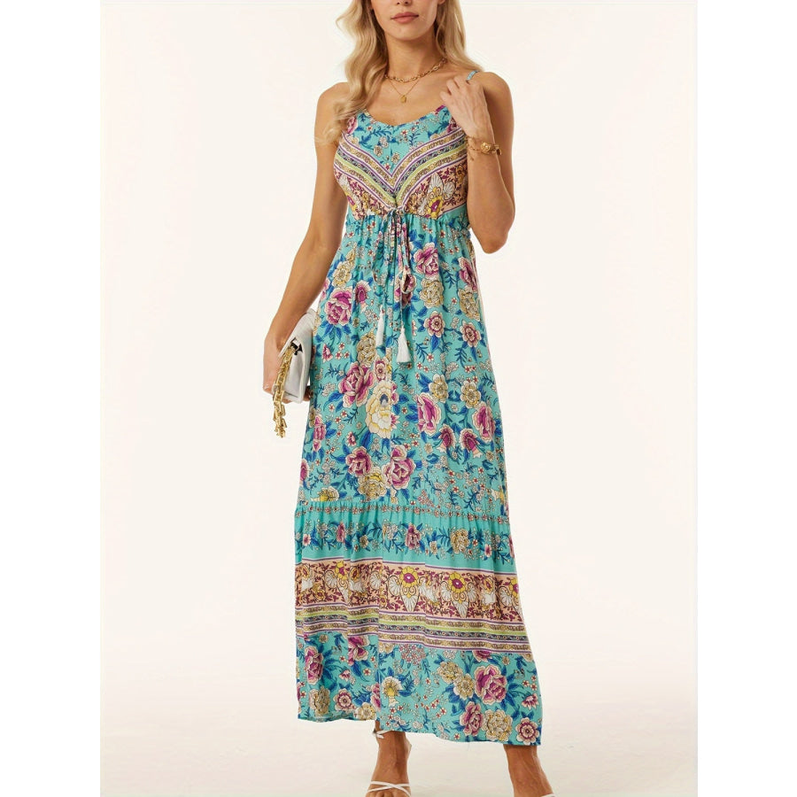 Printed Scoop Neck Midi Cami Dress Apparel and Accessories