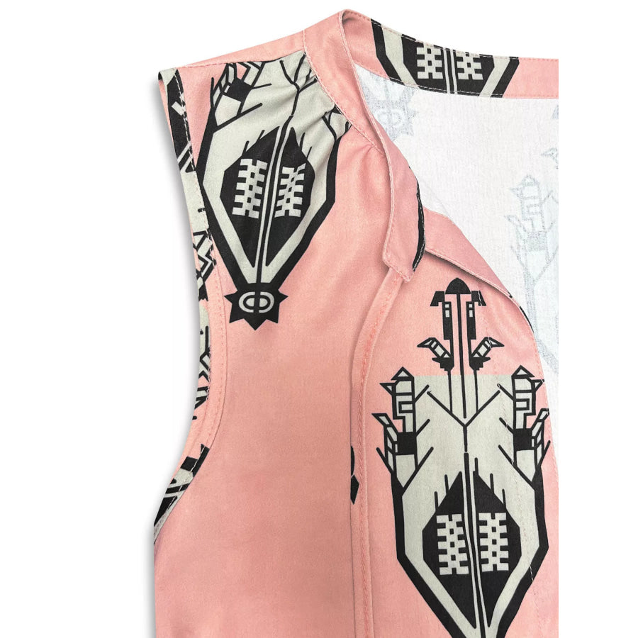 Printed Sleeveless Maxi Dress Apparel and Accessories
