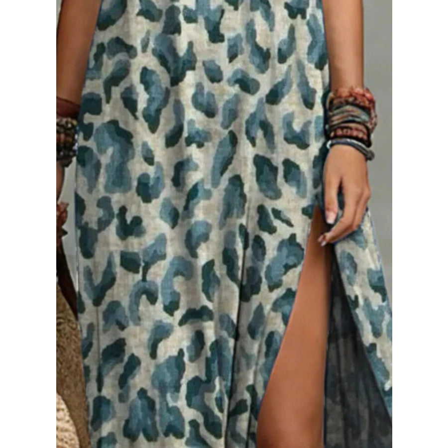 Printed Sleeveless Maxi Dress Apparel and Accessories