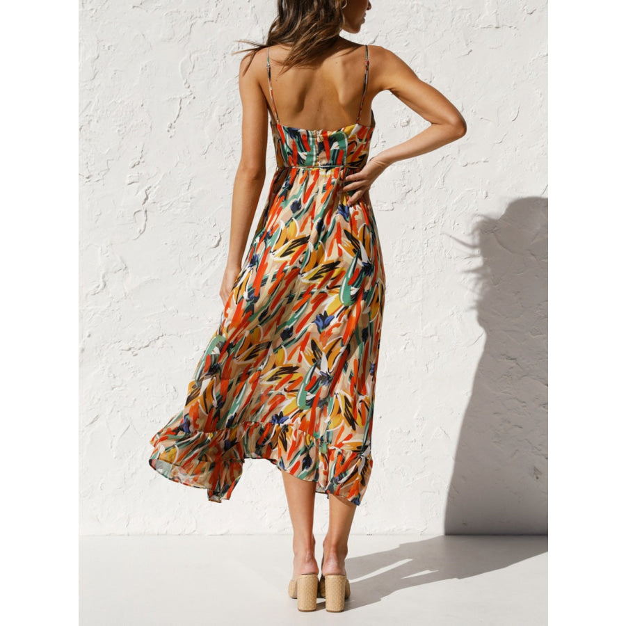 Printed Sleeveless Midi Cami dress Apparel and Accessories