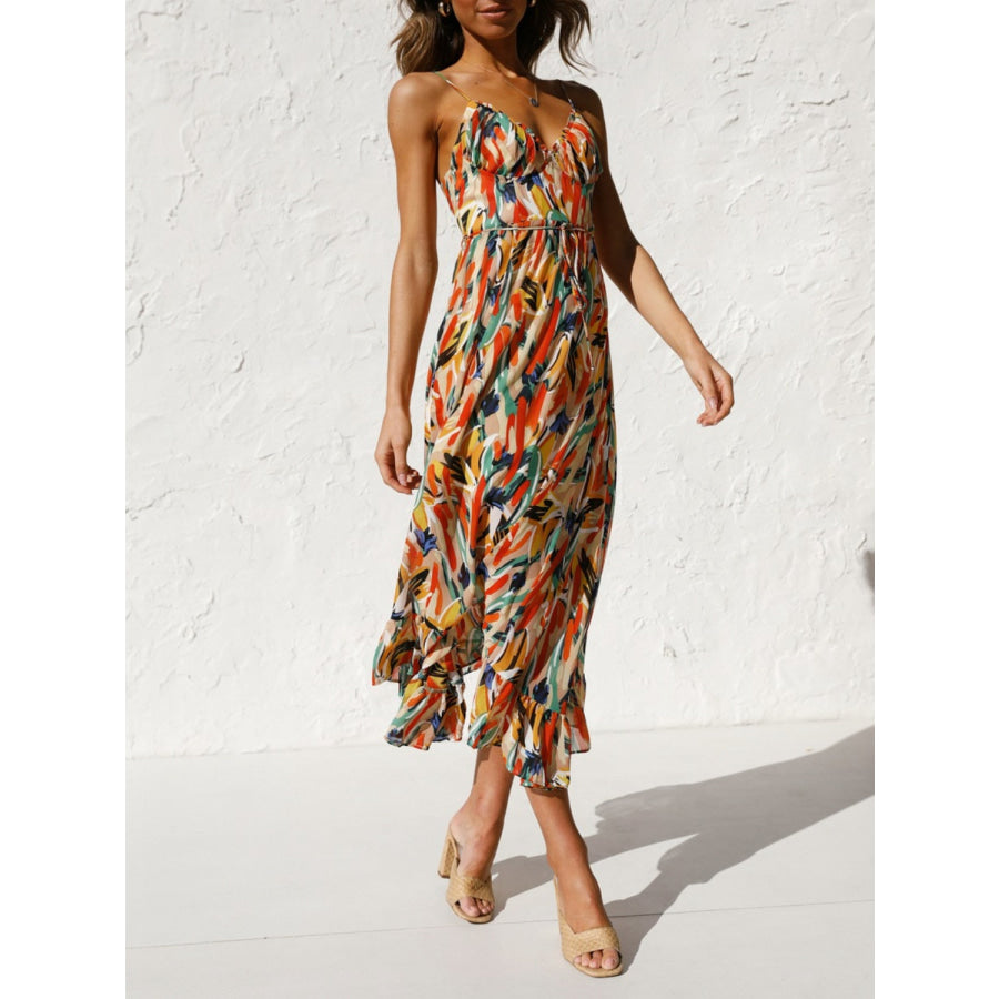 Printed Sleeveless Midi Cami dress Apparel and Accessories