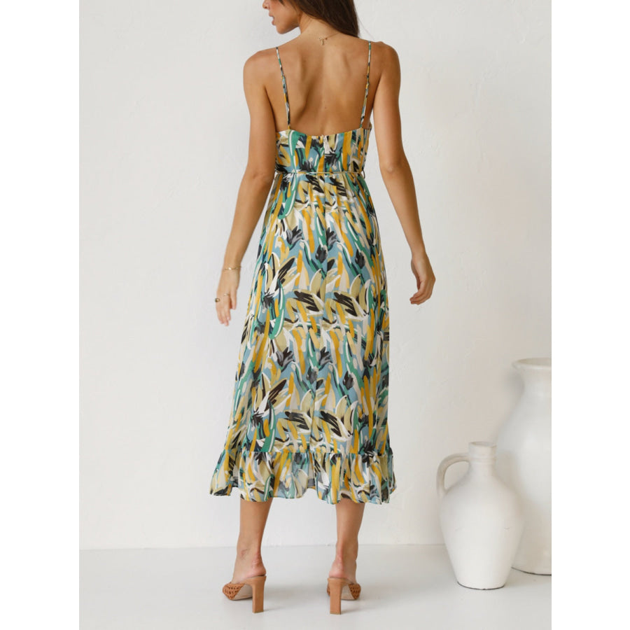 Printed Sleeveless Midi Cami dress Apparel and Accessories