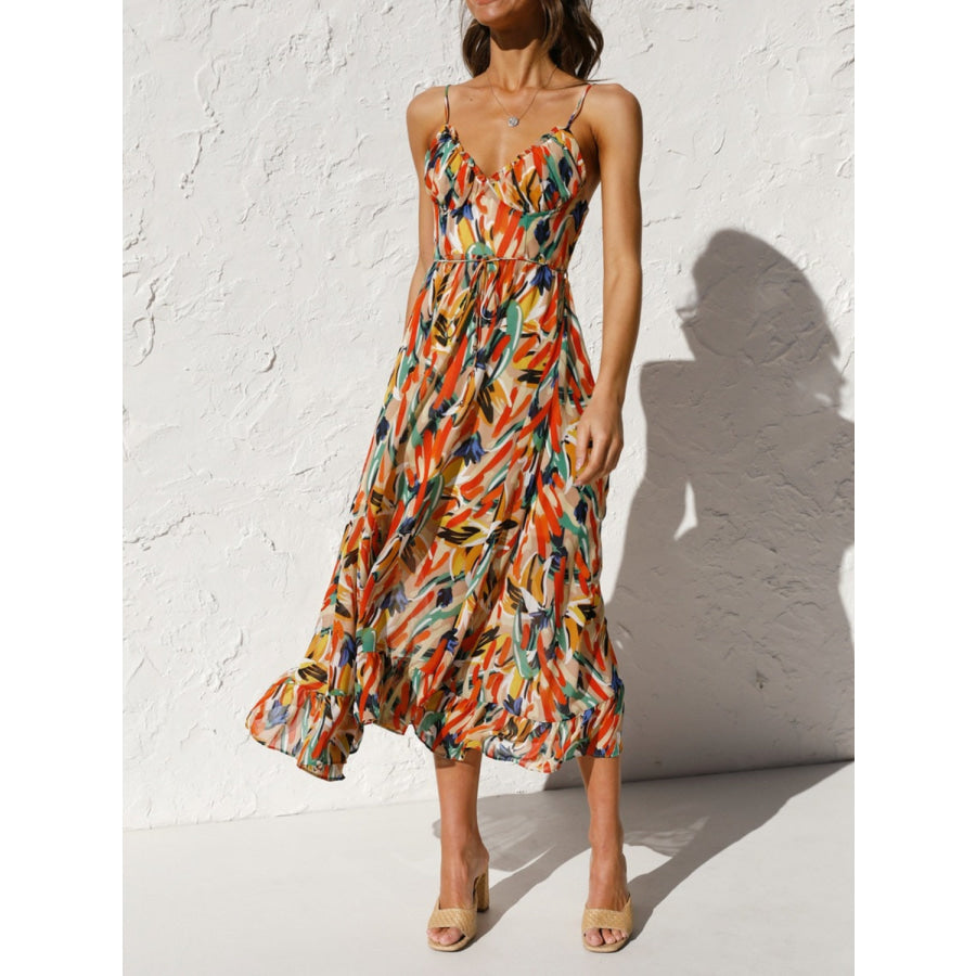 Printed Sleeveless Midi Cami dress Apparel and Accessories