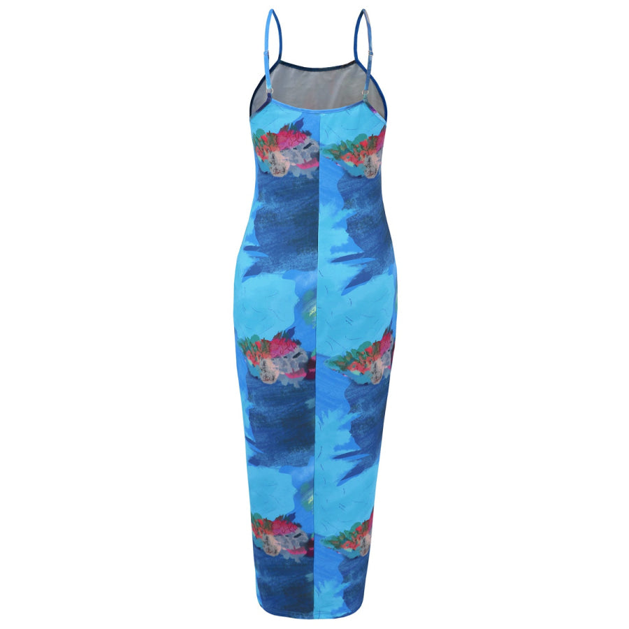 Printed Spaghetti Strap Cami Dress Apparel and Accessories