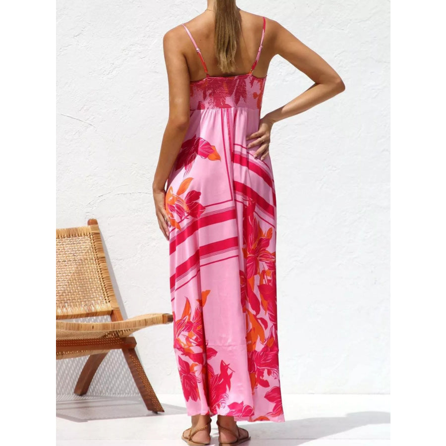 Printed Spaghetti Strap Maxi Dress Apparel and Accessories