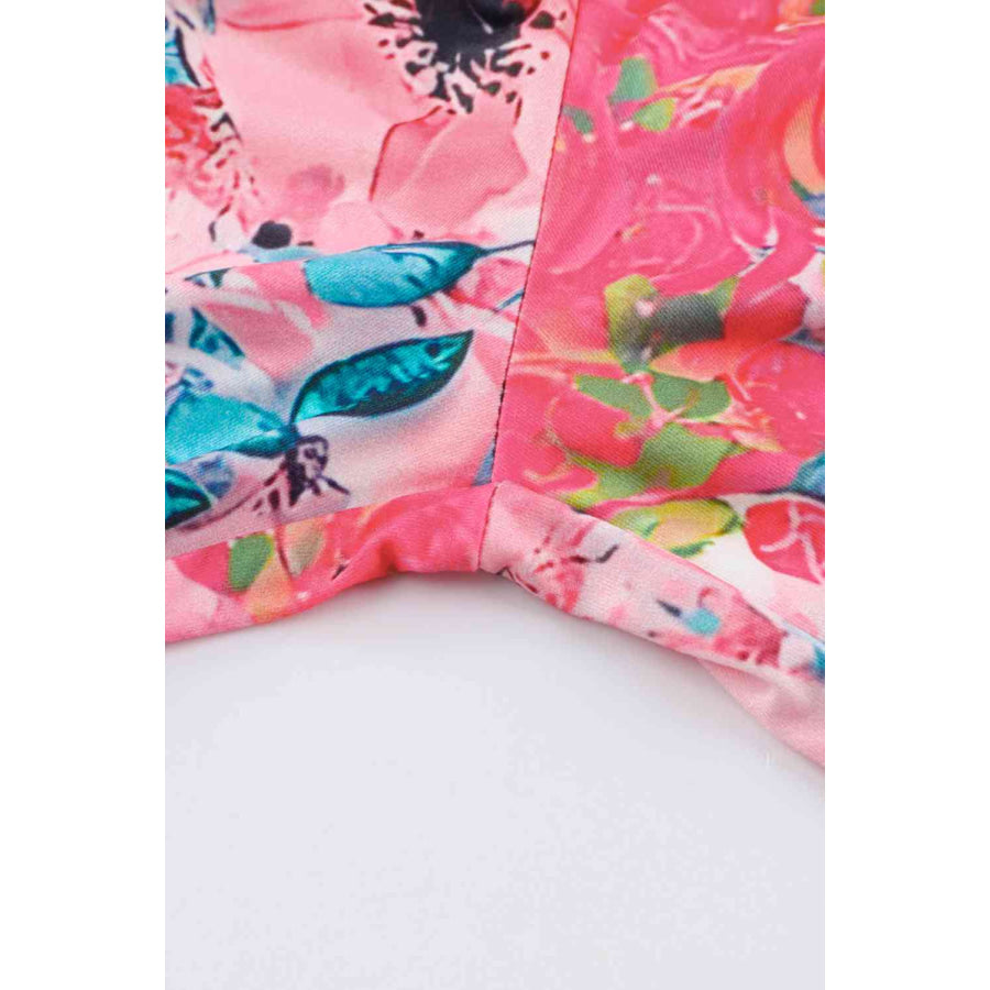 Printed Square Neck Wide Strap Jumpsuit Apparel and Accessories