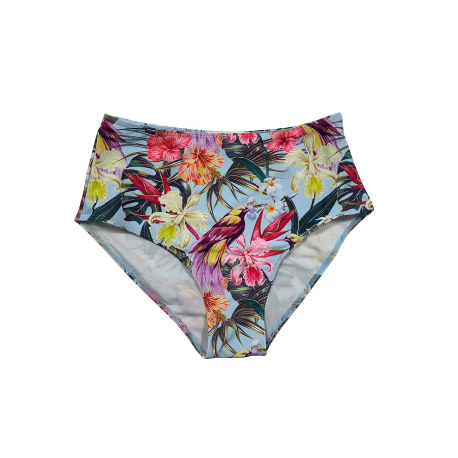 Printed Surplice Wide Strap Two - Piece Swim Set Apparel and Accessories