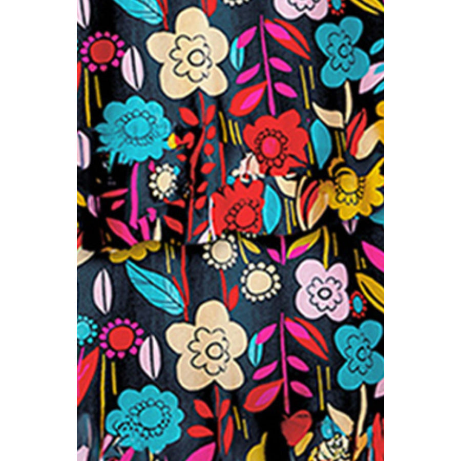 Printed Tube Wide Leg Jumpsuit Apparel and Accessories