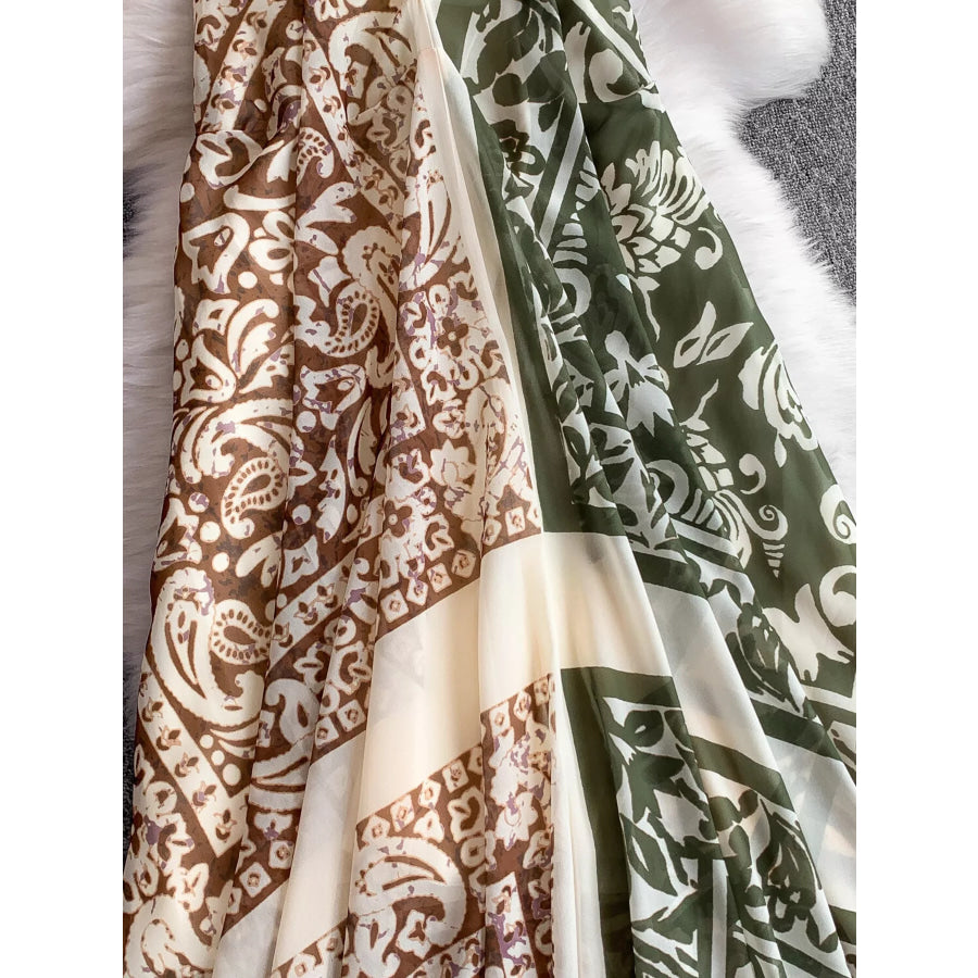 Printed V-Neck Cami Dress Apparel and Accessories