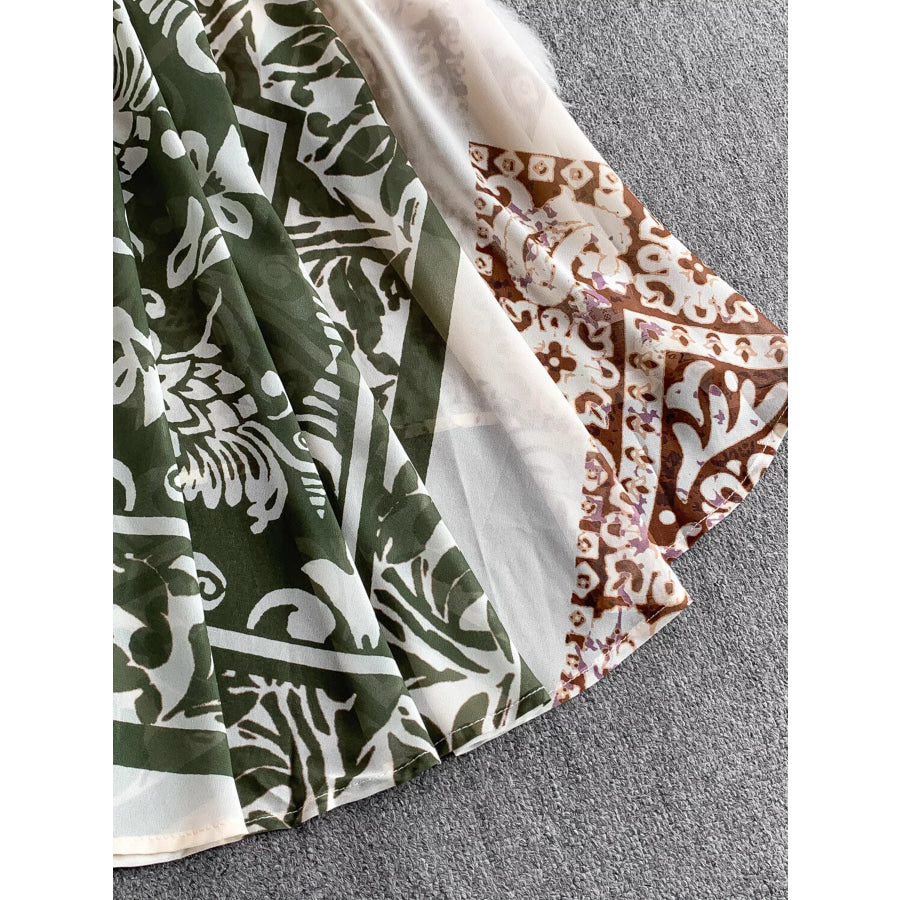 Printed V-Neck Cami Dress Apparel and Accessories