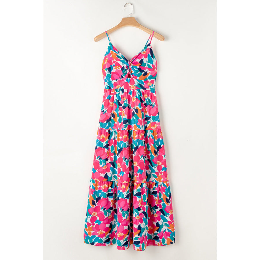 Printed V-Neck Maxi Cami Dress Apparel and Accessories