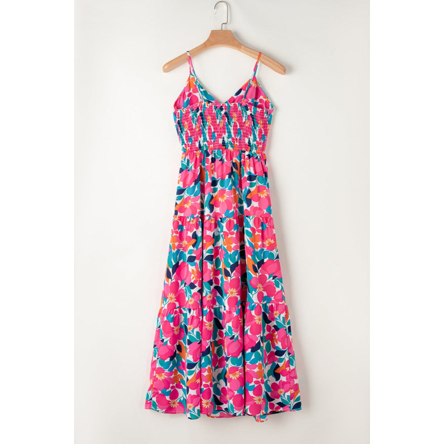 Printed V-Neck Maxi Cami Dress Apparel and Accessories