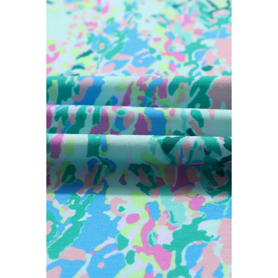 Printed V - Neck Short Sleeve T - Shirt Apparel and Accessories