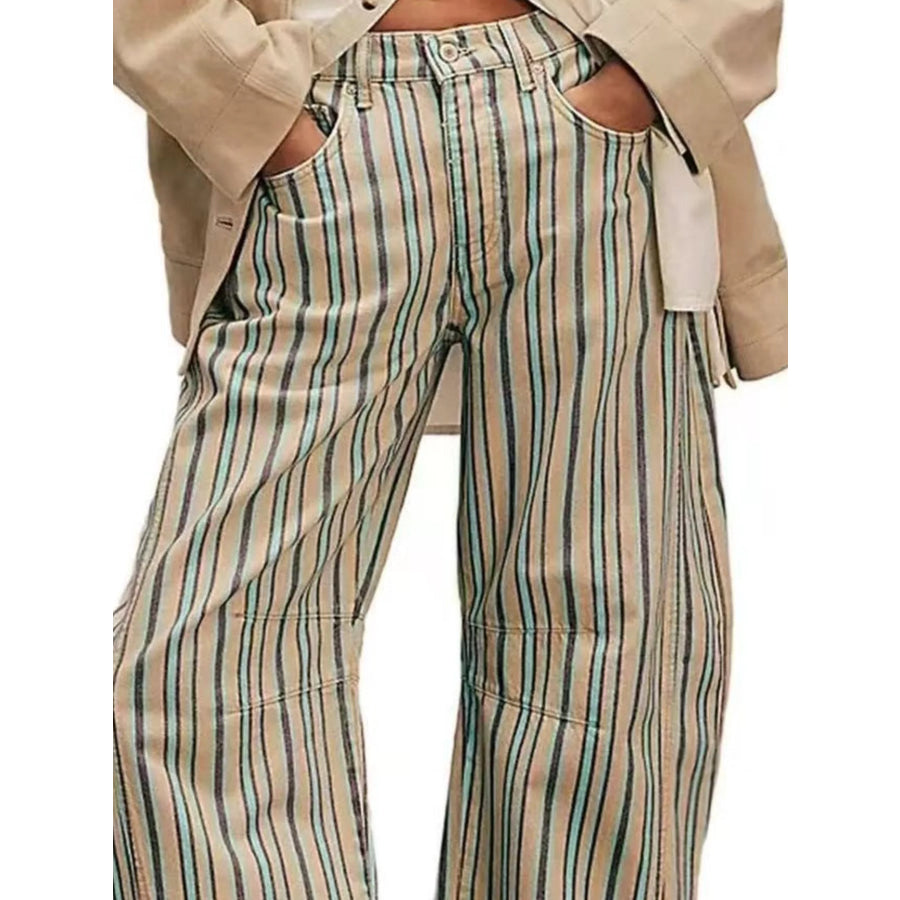Printed Wide-Leg Jeans Apparel and Accessories