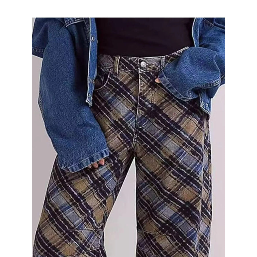 Printed Wide-Leg Jeans Apparel and Accessories