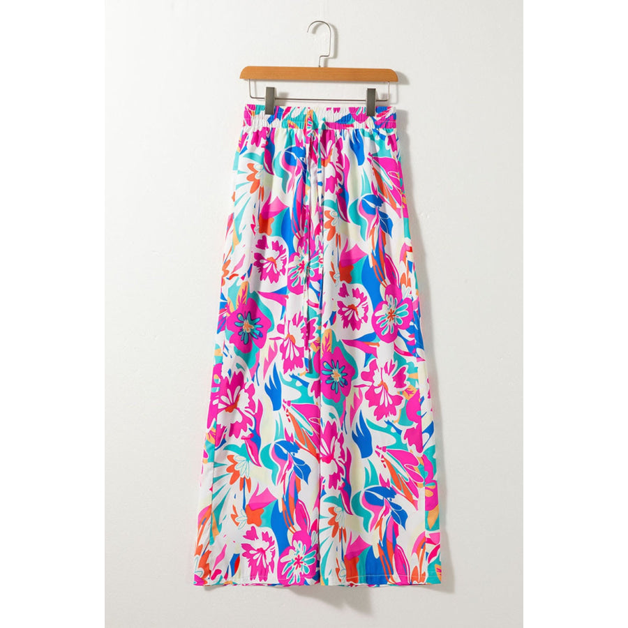 Printed Wide Leg Pants Apparel and Accessories