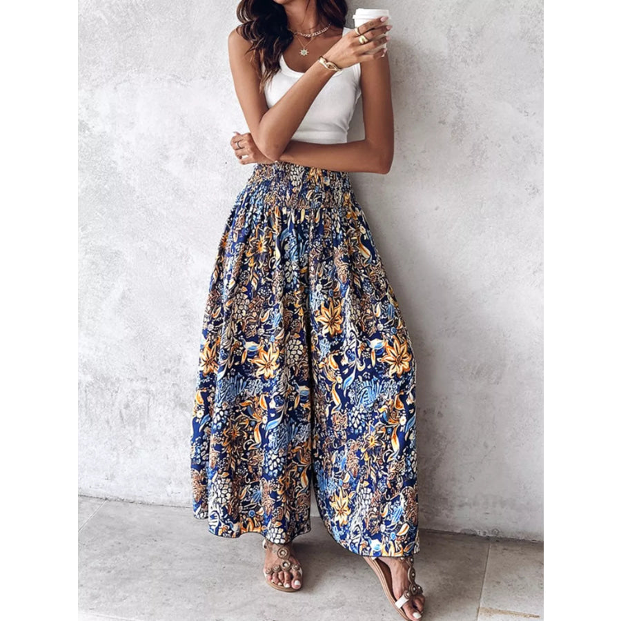 Printed Wide-Leg Pants Apparel and Accessories