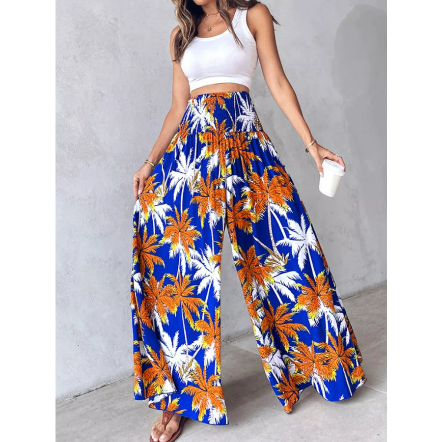 Printed Wide-Leg Pants Apparel and Accessories