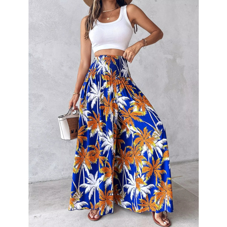 Printed Wide-Leg Pants Apparel and Accessories