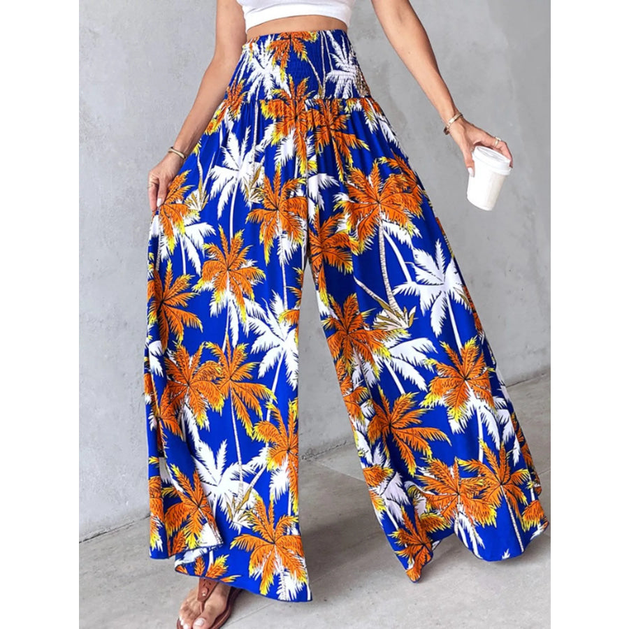 Printed Wide-Leg Pants Apparel and Accessories