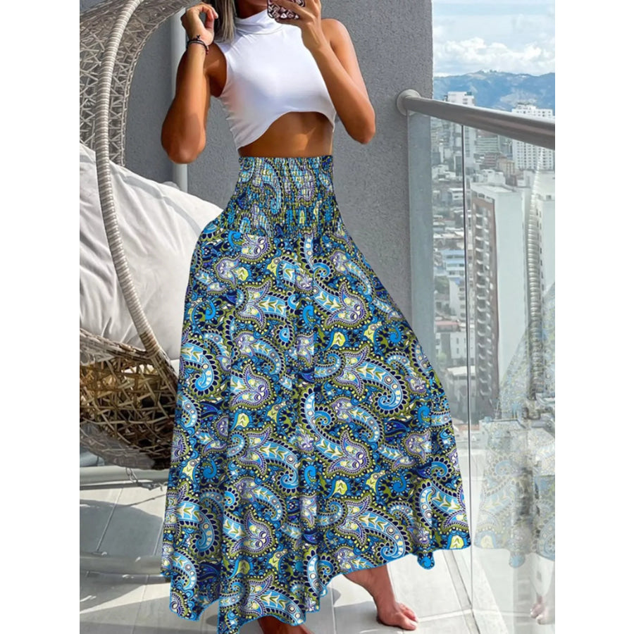 Printed Wide-Leg Pants Apparel and Accessories