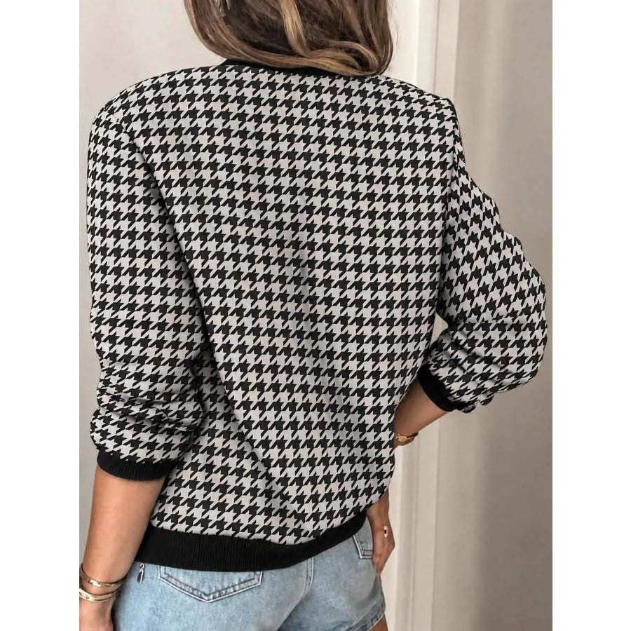 Printed Zip-Up Bomber Jacket Apparel and Accessories
