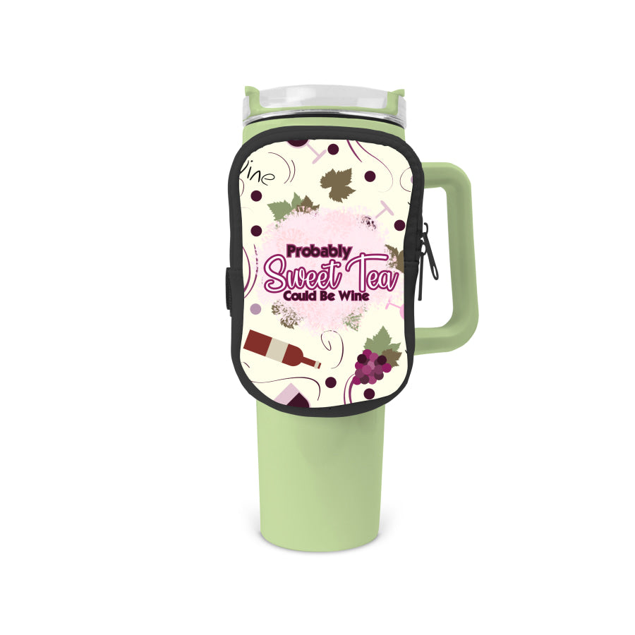 Probably Sweet Tea Could Be Wine Zippered Pouch/Bag For 40oz Tumbler Tumbler