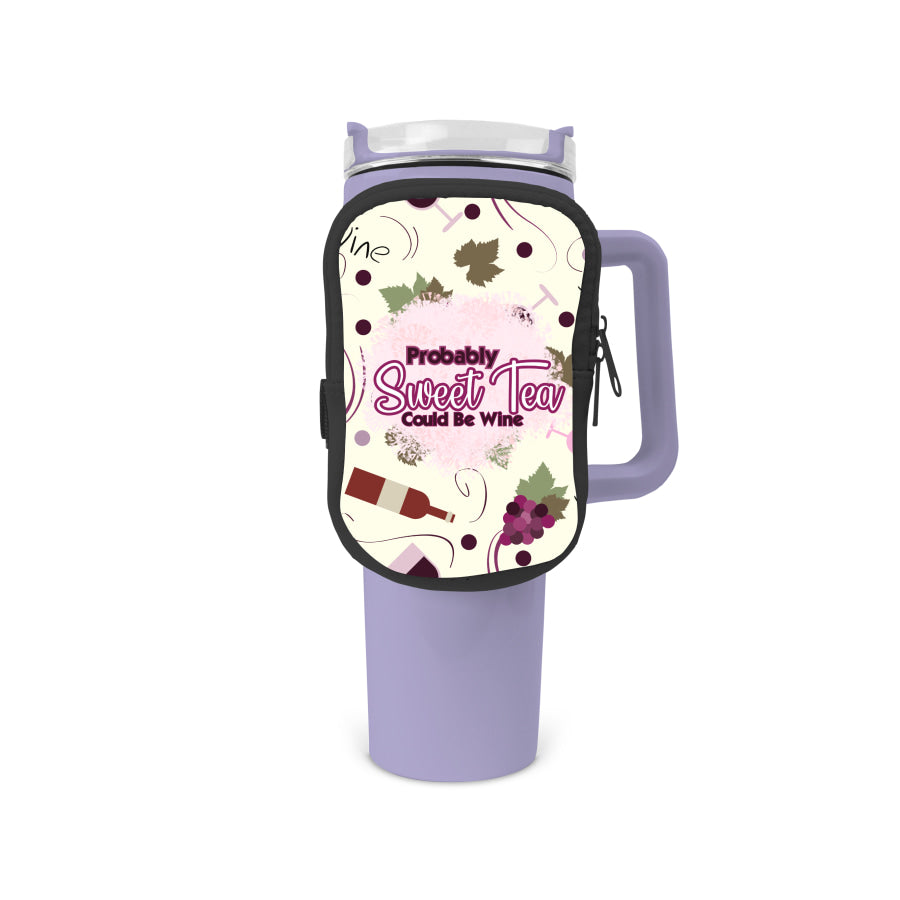 Probably Sweet Tea Could Be Wine Zippered Pouch/Bag For 40oz Tumbler Tumbler