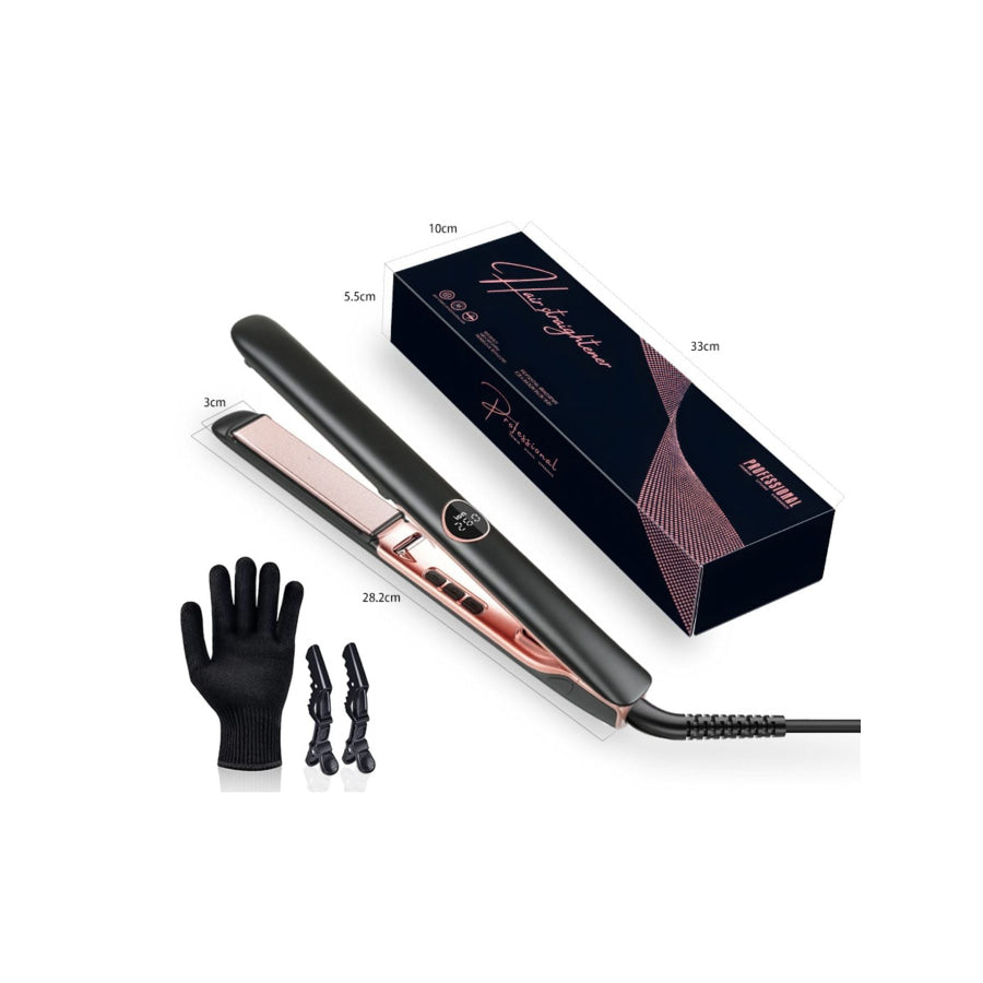 Professional Hair Straightener Black / European plug Apparel and Accessories