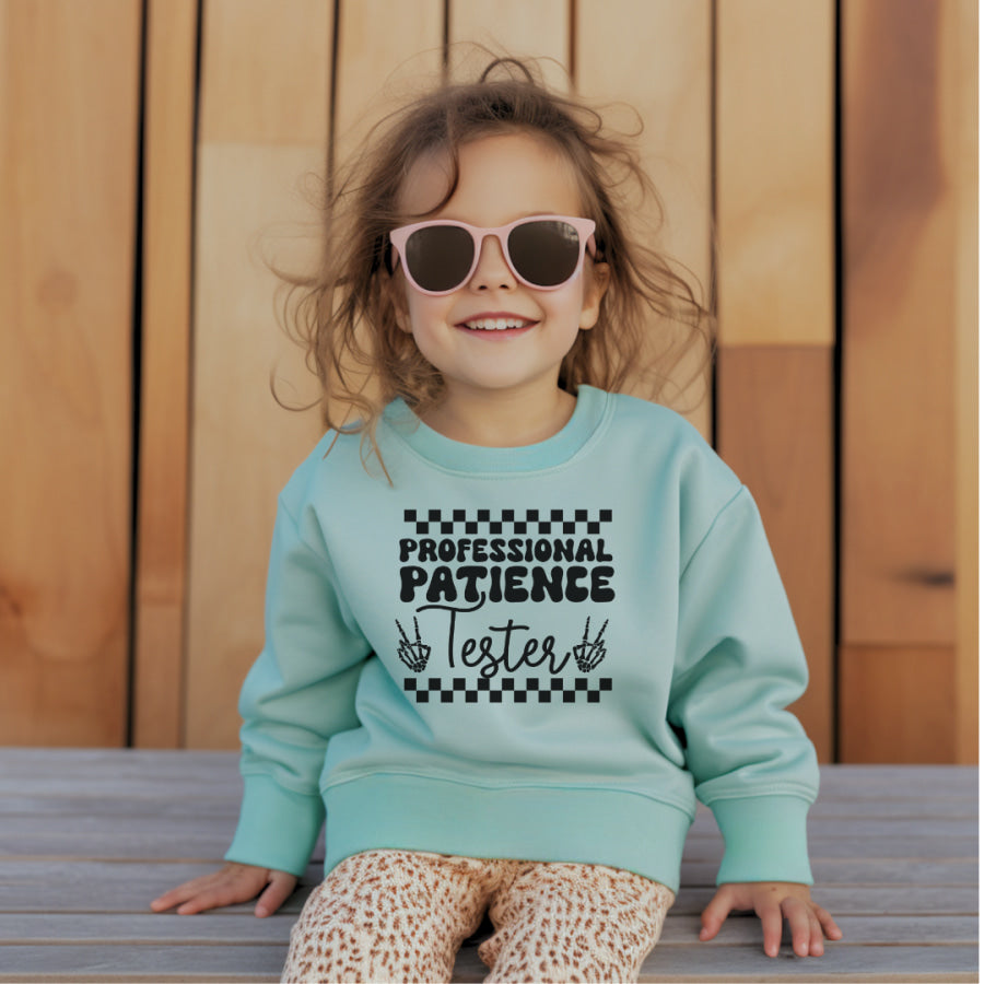 Proffessional Patience Tester Youth & Toddler Sweatshirt 2T / Seafoam Graphic Tee