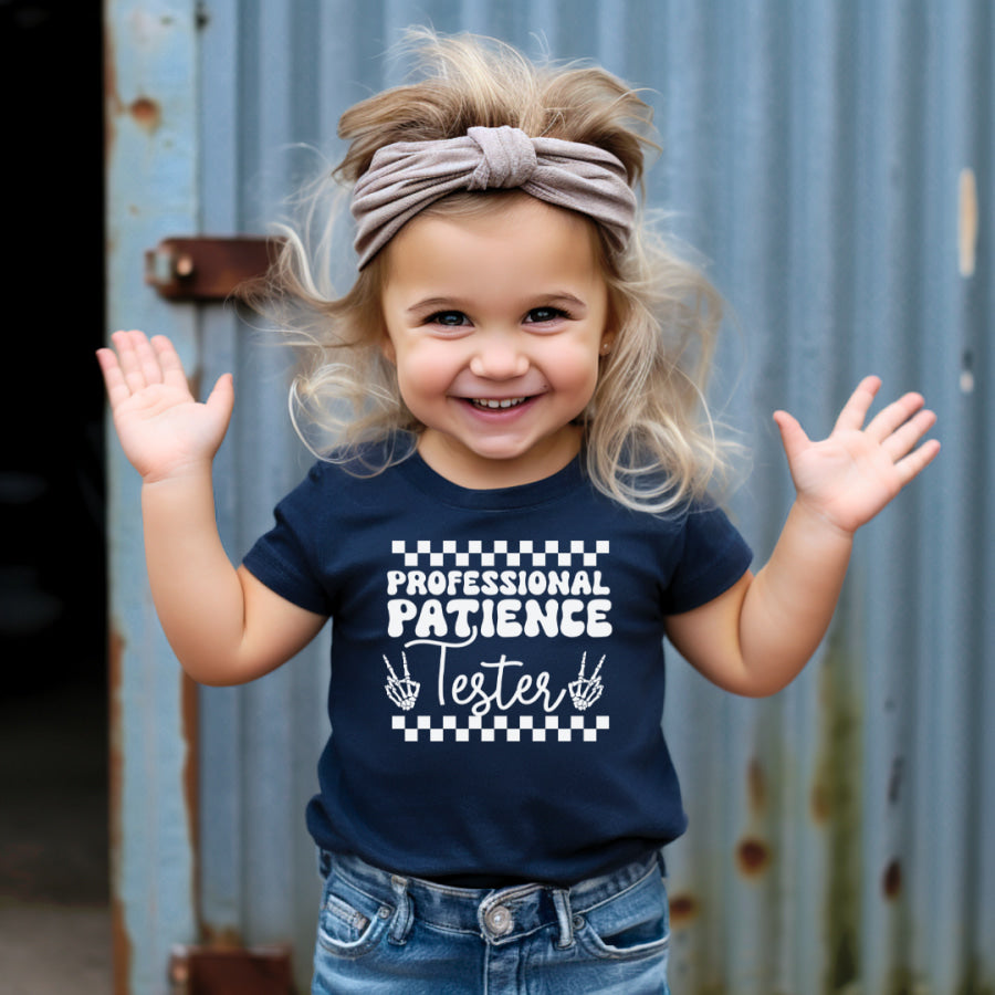 Proffessional Patience Tester Youth & Toddler Tee 2T / Navy Graphic