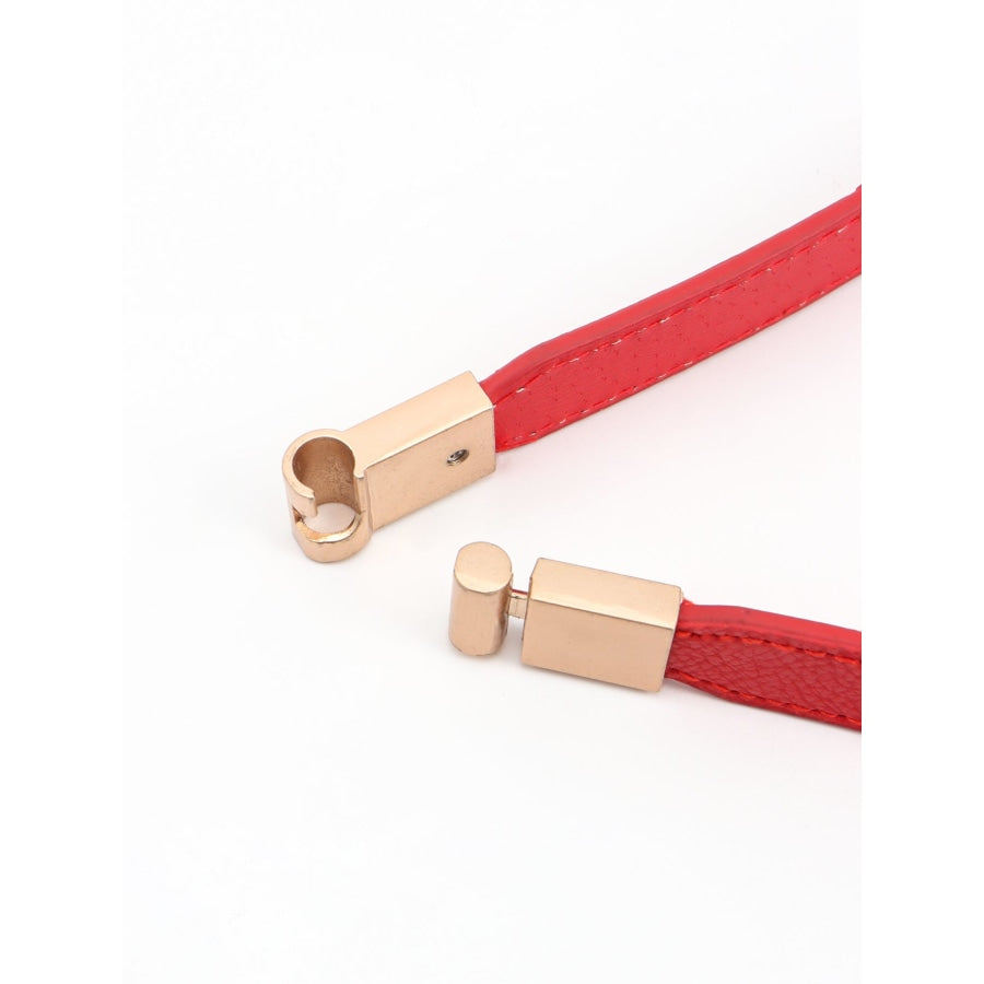 PU Elastic Skinny Belt