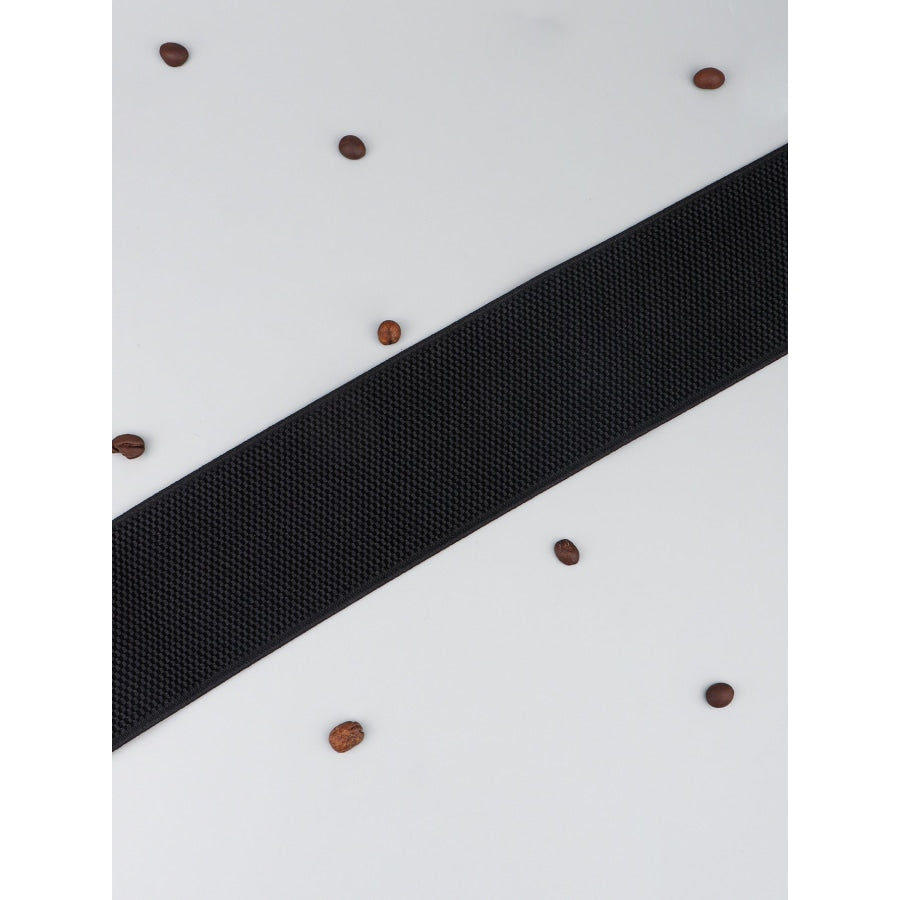 PU Elastic Wide Belt with Alloy Buckle