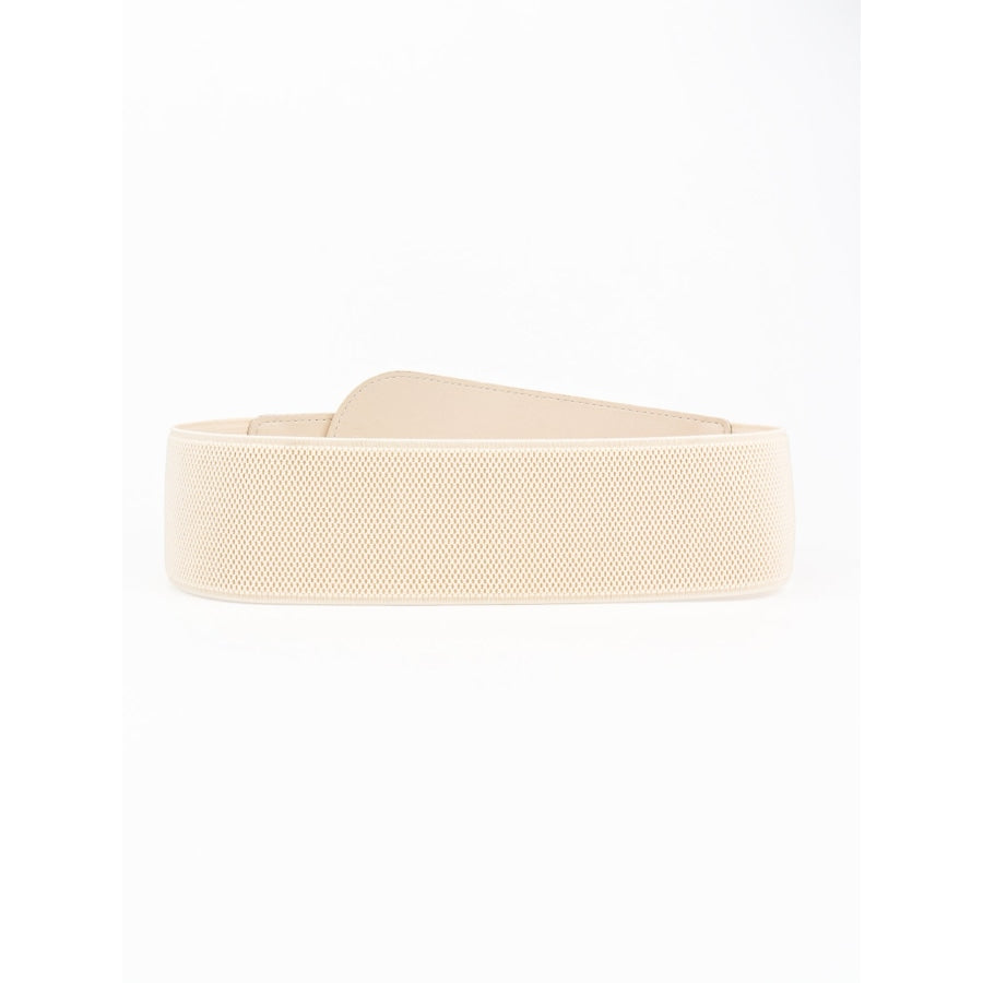 PU Elastic Wide Belt with Alloy Buckle