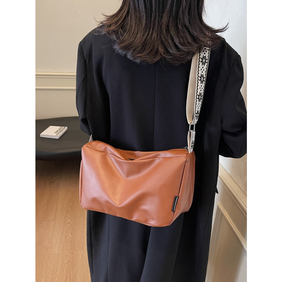 PU Leather Adjustable Strap Crossbody Bag Apparel and Accessories