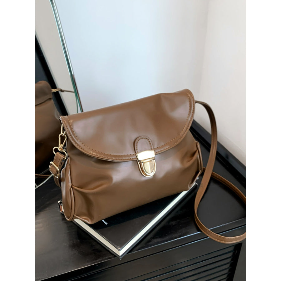 PU Leather Adjustable Strap Crossbody Bag Apparel and Accessories