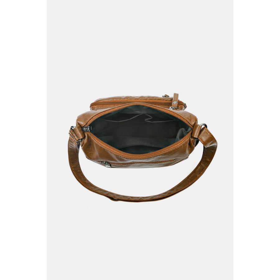PU Leather Adjustable Strap Crossbody Bag Apparel and Accessories